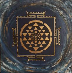 El Yapımı Sri Yantra Mandalası  - 1